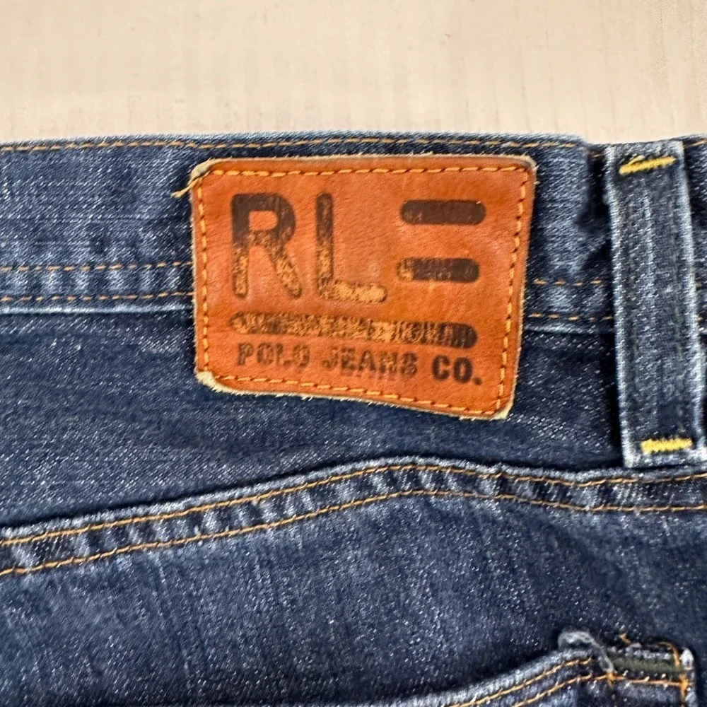 Vintage Y2K Polo Jeans Co RL Mens Brixton Loose Fit Straight Leg Jeans 34 Denim‎